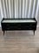 Mid-Century Italian Black Lacquered Sideboard with Marble Pattern Glass Top, 1950s, Image 2