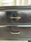 Mid-Century Italian Black Lacquered Sideboard with Marble Pattern Glass Top, 1950s, Image 15