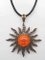 Gold Pendant with Diamonds and Cut Coral, 1890s, Image 3