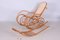 Art Deco Beech Rocking Chair with Footrest attributed to Thonet, Czech, 1920s 15