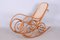Art Deco Beech Rocking Chair with Footrest attributed to Thonet, Czech, 1920s 13