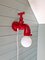Rote Vintage Keramik Wandlampe in Form eines Wasserhahns, 1970er 10