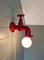 Rote Vintage Keramik Wandlampe in Form eines Wasserhahns, 1970er 4