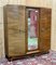 Art Deco 3-Door Wardrobe in Walnut, 1930s 3