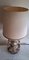 Große deutsche Vintage Tischlampe mit graubraunem Keramikfuß, 1970er 6