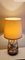Große deutsche Vintage Tischlampe mit graubraunem Keramikfuß, 1970er 3