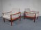 Mid-Century Cherry Wood Arm Chairs from Knoll, 1950s, Set of 2 1