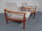 Mid-Century Cherry Wood Arm Chairs from Knoll, 1950s, Set of 2 2