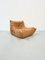 Fauteuil Togo Vintage en Cuir Camel par Michel Ducaroy pour Ligne Roset, France, 1970s 1