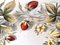Goofus Enameled Glass Bowl with Strawberries and Gilded Leafs Decor, 1890s 9