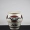Terracotta Vase Painted with Black and Red Graphic Decorations, 1980 1