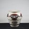 Terracotta Vase Painted with Black and Red Graphic Decorations, 1980 2