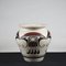 Terracotta Vase Painted with Black and Red Graphic Decorations, 1980 4