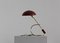Table Lamp in Brass and Red Lacquered Aluminum from Arredoluce, 1950s, Image 1