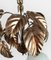 Chandelier with Gilded Leaves and White Opaline in the style of Hans Kögl, 1970s 14