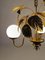 Chandelier with Gilded Leaves and White Opaline in the style of Hans Kögl, 1970s 4