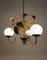 Chandelier with Gilded Leaves and White Opaline in the style of Hans Kögl, 1970s 3