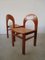 Arcadia Chairs in Curved Wood and Straw attributed to A. Caraceni for Tagliabue, 1970, Set of 6, Image 2