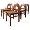 Arcadia Chairs in Curved Wood and Straw attributed to A. Caraceni for Tagliabue, 1970, Set of 6, Image 1
