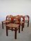 Arcadia Chairs in Curved Wood and Straw attributed to A. Caraceni for Tagliabue, 1970, Set of 6, Image 5