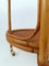Mid-Century Round Serving Bar Cart Trolley in Bamboo & Rattan, Italy, 1960s 11