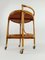 Mid-Century Round Serving Bar Cart Trolley in Bamboo & Rattan, Italy, 1960s 14