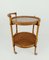 Mid-Century Round Serving Bar Cart Trolley in Bamboo & Rattan, Italy, 1960s 12
