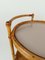 Mid-Century Round Serving Bar Cart Trolley in Bamboo & Rattan, Italy, 1960s 9