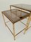 Mid-Century Italian Nesting Tables in Brass, Faux Bamboo and Fumè Mirrored Glass, 1970, Set of 2, Image 2