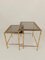 Mid-Century Italian Nesting Tables in Brass, Faux Bamboo and Fumè Mirrored Glass, 1970, Set of 2, Image 10