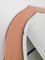 Mid-Century Pink Peach Glass Wall Mirror in the style of Cristal Art, Italy, 1960s 4