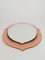 Mid-Century Pink Peach Glass Wall Mirror in the style of Cristal Art, Italy, 1960s 8