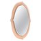 Mid-Century Pink Peach Glass Wall Mirror in the style of Cristal Art, Italy, 1960s 1