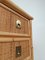 Italian Chest of Drawers with Mirror in Bamboo Wicker & Brass attributed to Dal Vera, 1970s 7