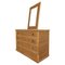 Italian Chest of Drawers with Mirror in Bamboo Wicker & Brass attributed to Dal Vera, 1970s 1