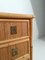 Italian Chest of Drawers with Mirror in Bamboo Wicker & Brass attributed to Dal Vera, 1970s 15