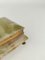 Italian Rectangular Green Onyx Marble Box with Gilded Feet, 1950s 11