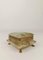 Italian Rectangular Green Onyx Marble Box with Gilded Feet, 1950s 13