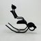 Mid-Century Black Fabric Gravity Rocking Lounge Chair by Peter Opsvik for Stokke, 1980s 2