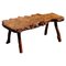 Vintage French Brutalist Rectangular Elm Tree Trunk Coffee Table, 1950s 1
