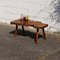Vintage French Brutalist Rectangular Elm Tree Trunk Coffee Table, 1950s 7