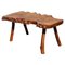 Vintage French Brutalist Rectangular Elm Tree Trunk Coffee Table, 1950s 2