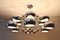 Lampadario Space Age grande in metallo cromato, Italia, anni '70, Immagine 7