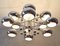 Lampadario Space Age grande in metallo cromato, Italia, anni '70, Immagine 5