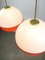 Lampada a sospensione Space Age in vetro acrilico arancione e ottone, Italia, anni '70, Immagine 6