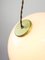 Lampada a sospensione Space Age in vetro acrilico arancione e ottone, Italia, anni '70, Immagine 7