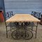 Wrought Iron French Garden Set Table with Chairs, Set of 5 1