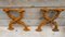 Art Nouveau Cast Iron Bench Legs for Garden or Park Bench, Set of 2 3