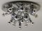 Lampada da soffitto Atomic Mid-Century in metallo cromato di Dorothee Becker per Cosack, Germania, anni '70, Immagine 1