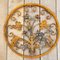 Art Nouveau Round Wrought Iron Decoration Ornament Element with Flowers 1